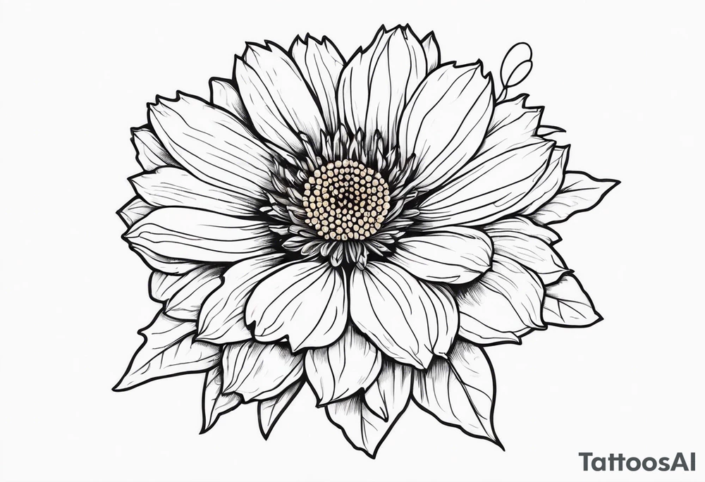 Indian blanket flower tattoo idea