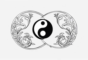 ying yang tattoo idea