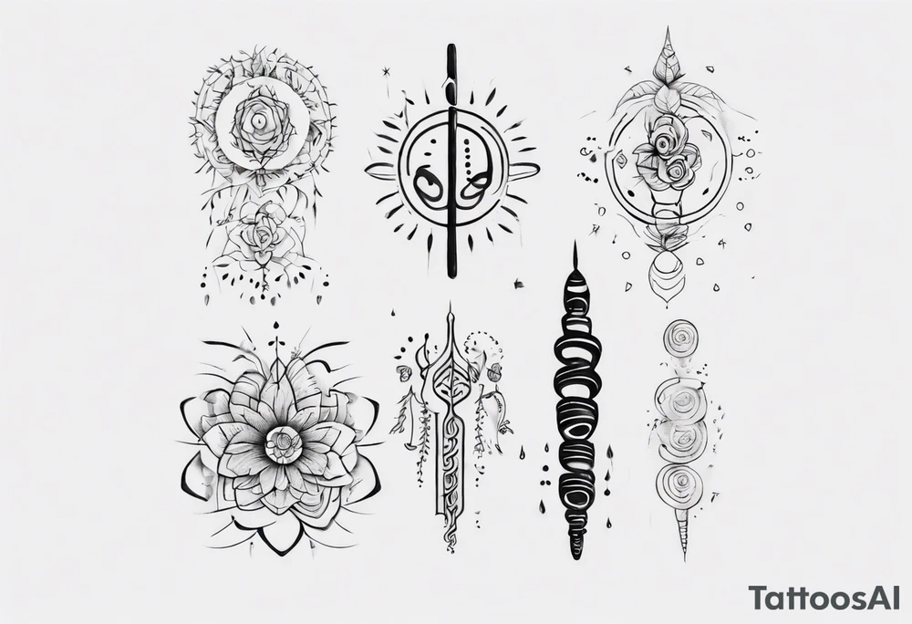 unalome with breathe tattoo idea