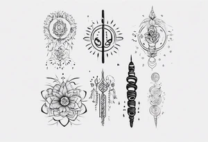 unalome with breathe tattoo idea