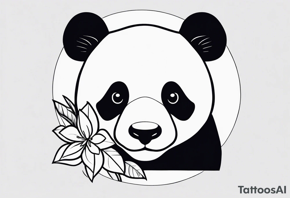 cute panda tattoo idea