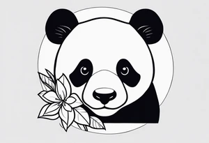 cute panda tattoo idea