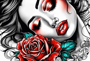 Woman waking from the dead as a new beautiful woman tattoo idea