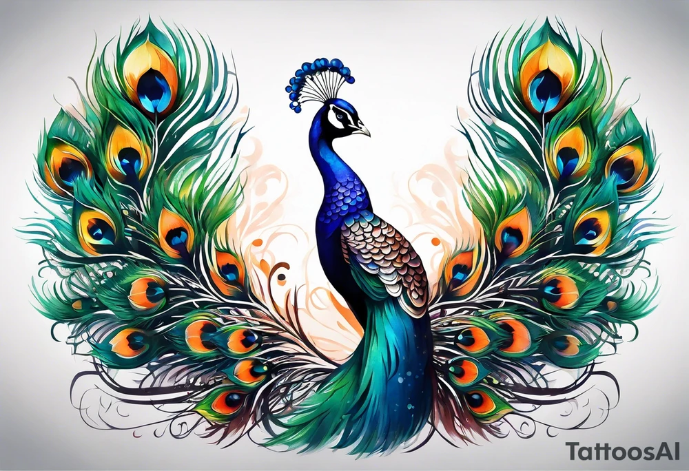 Peacock tattoo idea