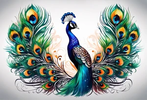 Peacock tattoo idea