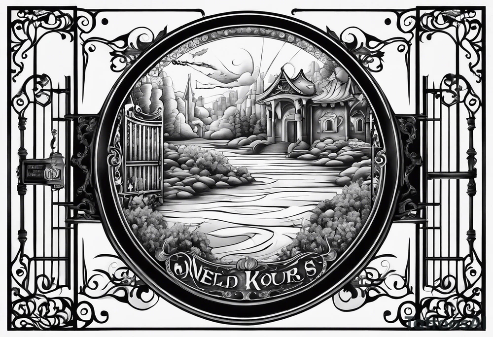 The world is yours words on gate tattoo idea
