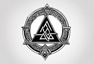 Valhalla shield valknut sword tattoo idea