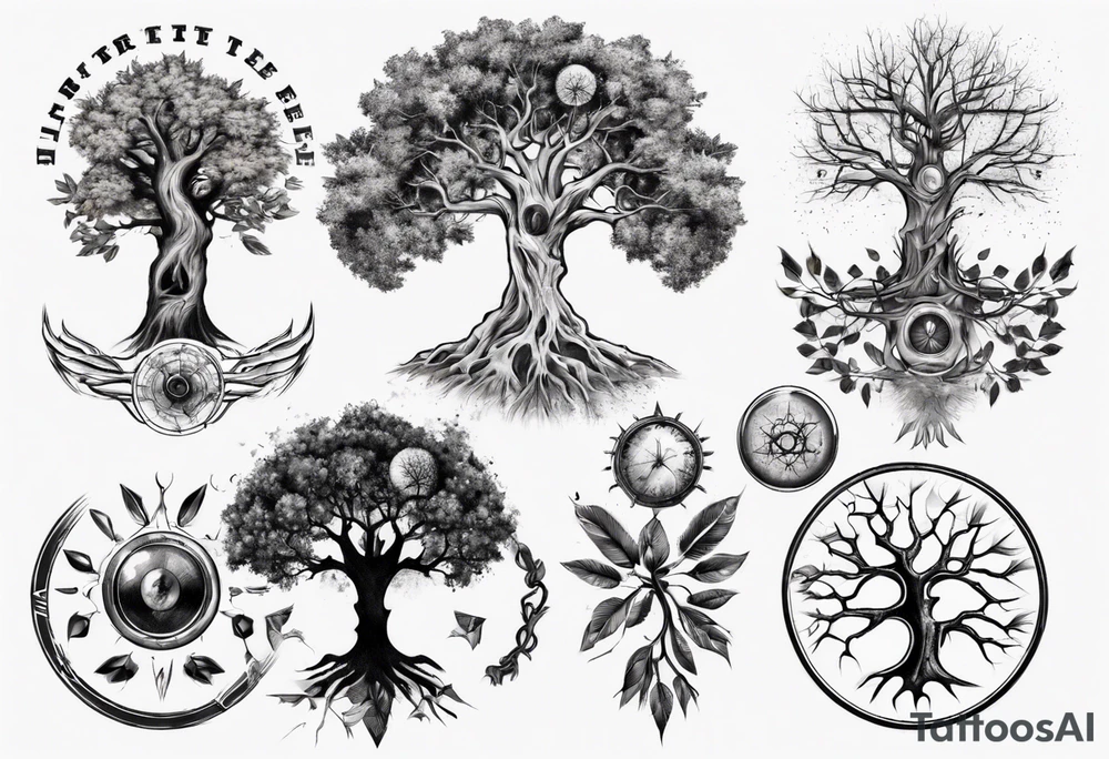 Life tree from sniper bullet tattoo idea