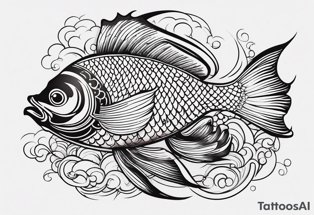 japan culture fish tattoo idea