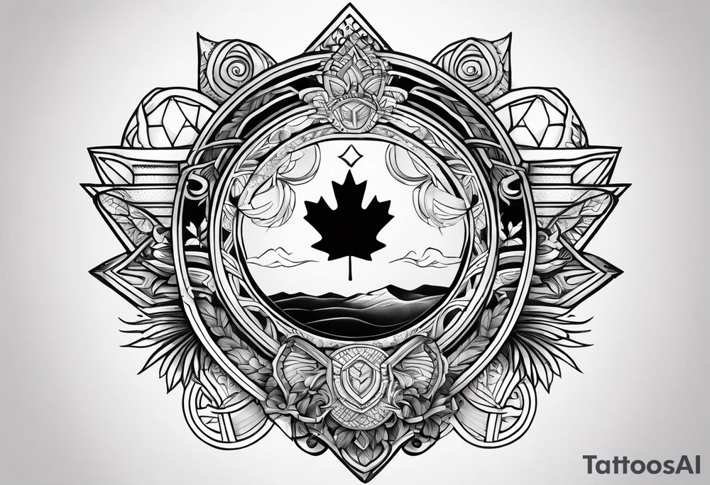 Elements of Trinidad and Canada tattoo idea