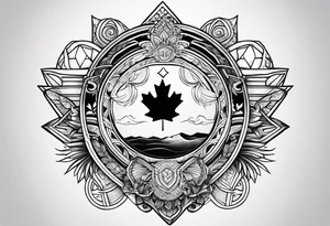Elements of Trinidad and Canada tattoo idea