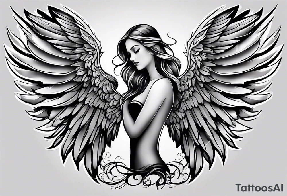 angel wing tattoo idea