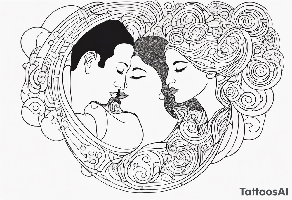 a kiss by gustav klimt tattoo idea