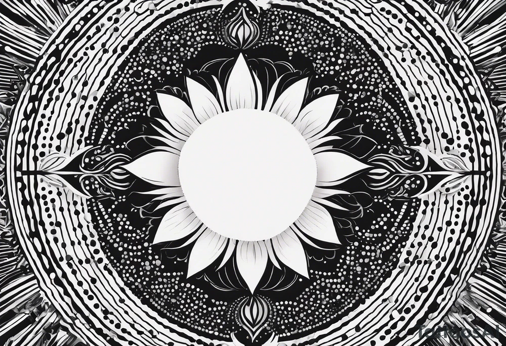 simple sun made of black dots and circles tattoo idea simple sun made of black dots and circles tattoo idea