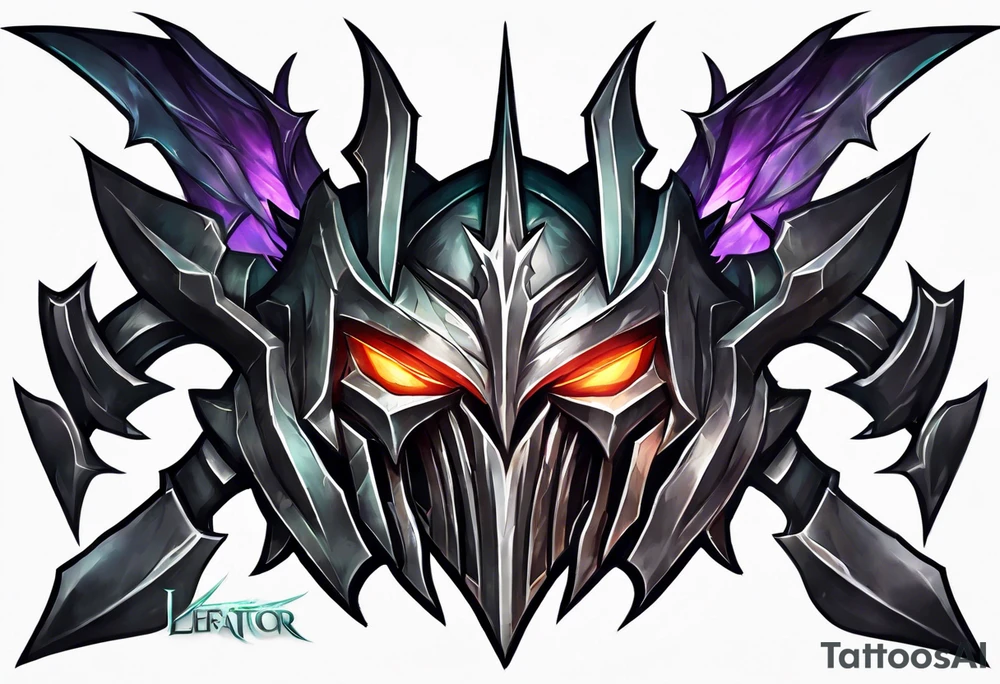 Mordekaiser from league of legends upper arm tattoo tattoo idea