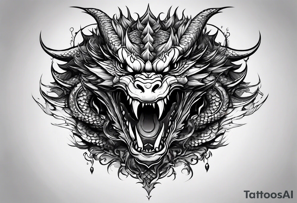 Angry dragon whoes claw end on my hand tattoo idea