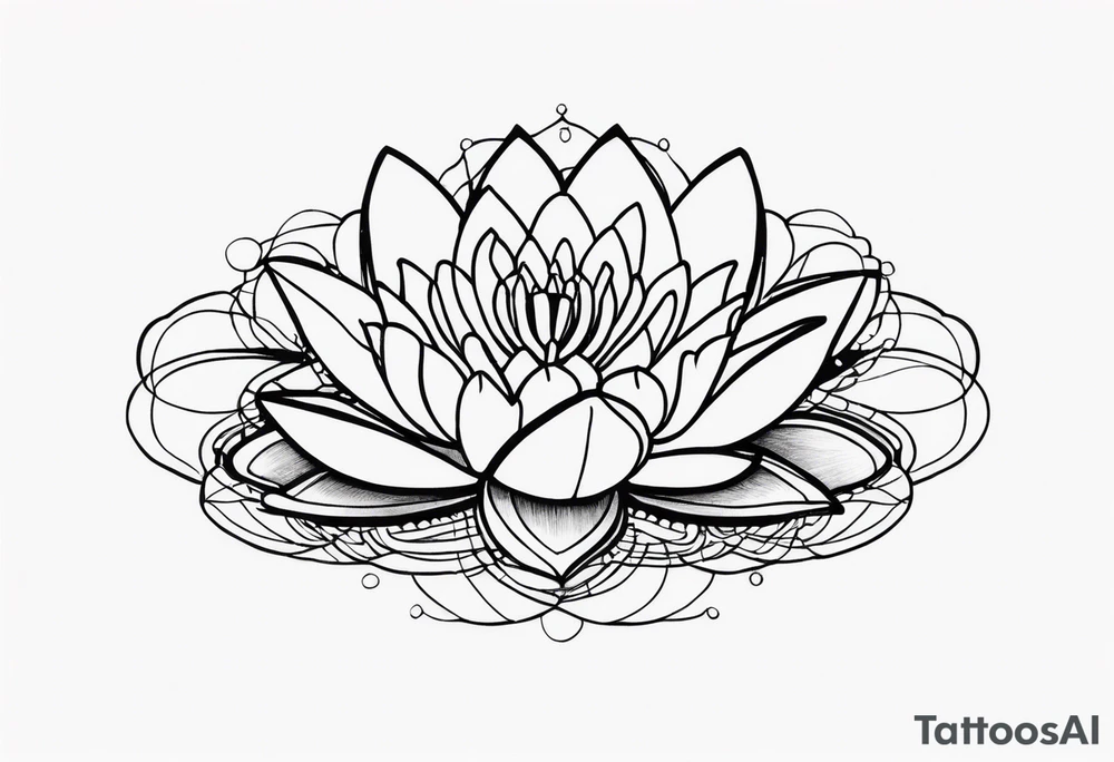 gemstone lilypad tattoo idea