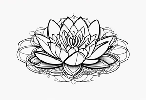 gemstone lilypad tattoo idea