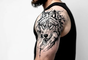 mongolian grey wolf that looks simple tattoo idea