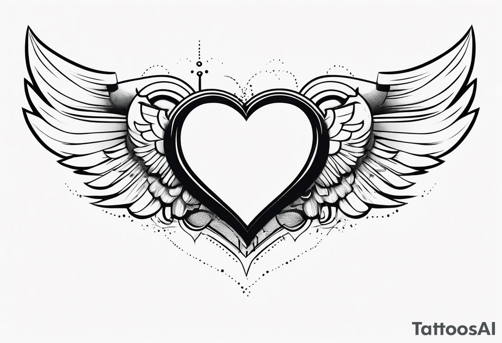 Heart with wings saying 22 tattoo idea