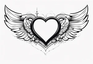 Heart with wings saying 22 tattoo idea