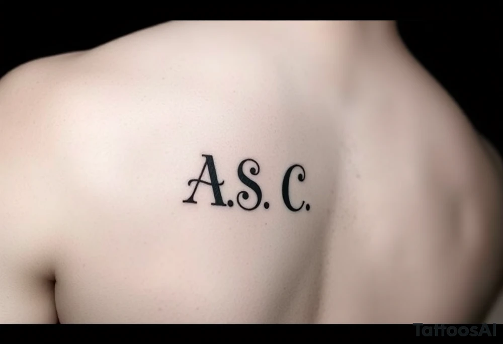 Initials A.S.C on the side of the wrist near the bone more basic for girls tattoo idea