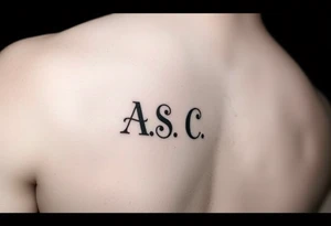 Initials A.S.C on the side of the wrist near the bone more basic for girls tattoo idea
