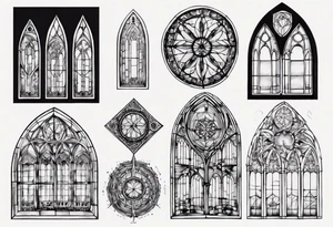 cathedral window tattoo idea