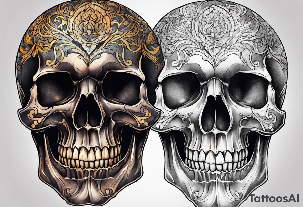 Skull tattoo idea