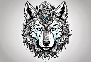 Viking wolf tattoo idea