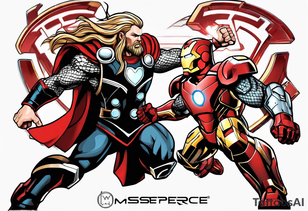 Thor versus ironman tattoo idea