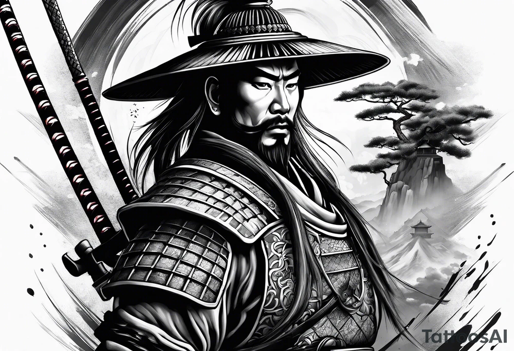 Samurai warrior tattoo idea