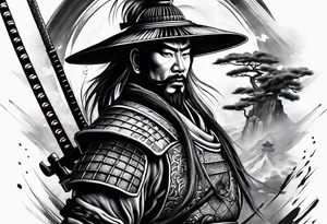 Samurai warrior tattoo idea