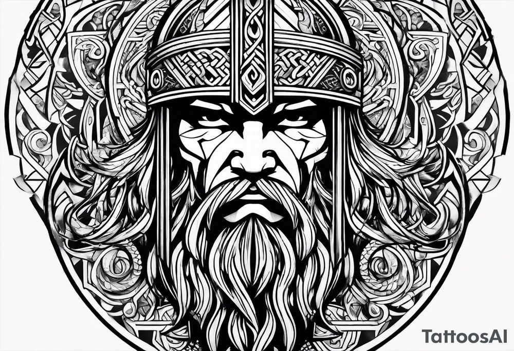 Viking symbols tattoo idea