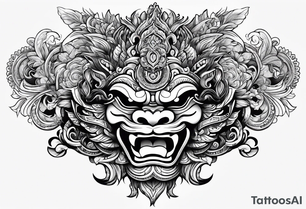 Balanise Barong side tattoo idea