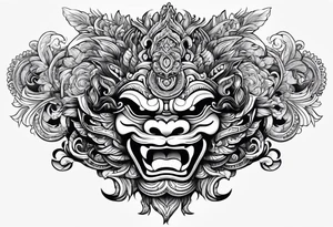 Balanise Barong side tattoo idea