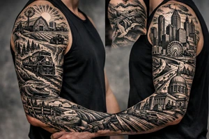 from farmlands of North Florida to Metropolitan Atlanta tattoo idea