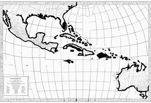 Outline map of the Eastern Caribbean islands tattoo idea