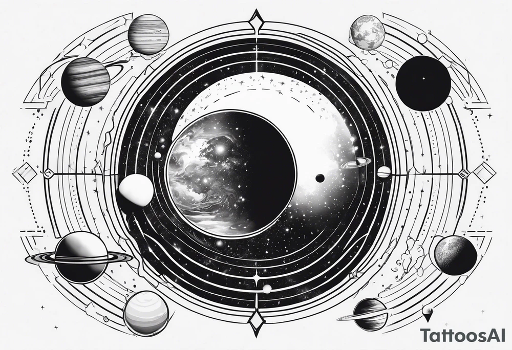 Solar system tattoo idea
