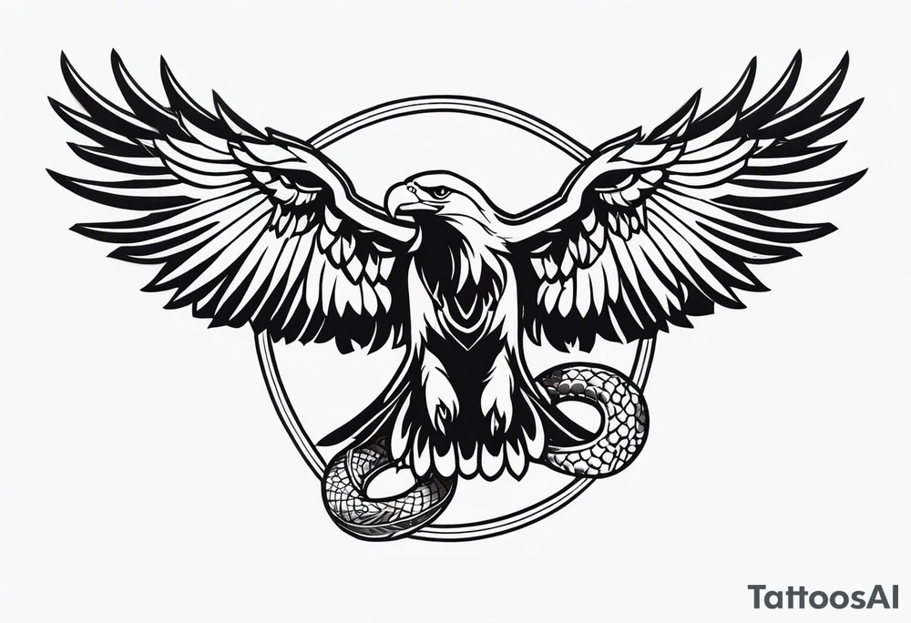 eagle carrying a snake tattoo idea