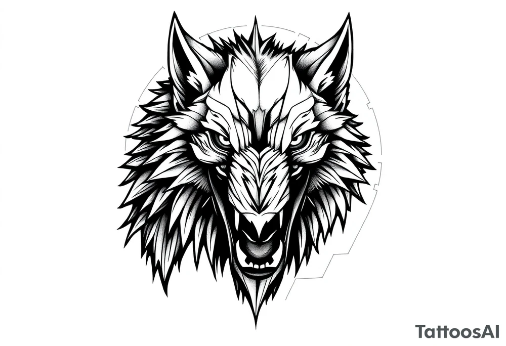 Big bad wolf lurking tattoo idea