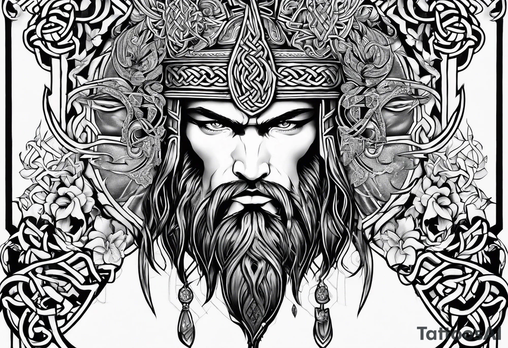 Celtic warrior tattoo idea
