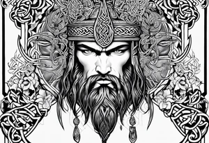 Celtic warrior tattoo idea