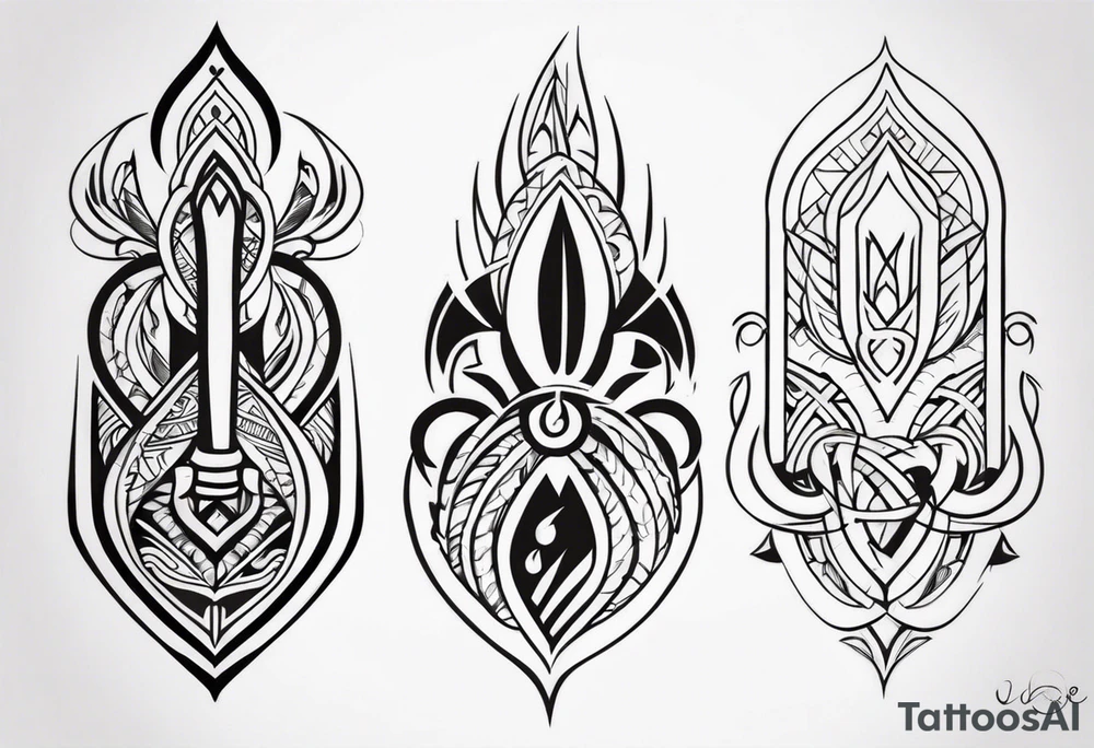 Polynesian hook tattoo tattoo idea