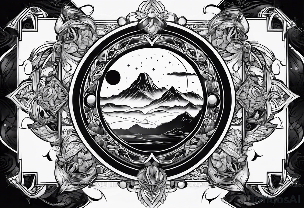 sacred moon tattoo idea