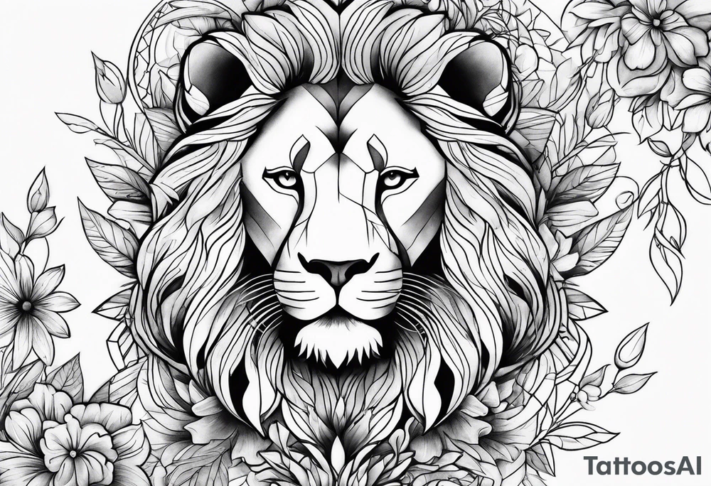 Flowers, Leo, mental health tattoo idea