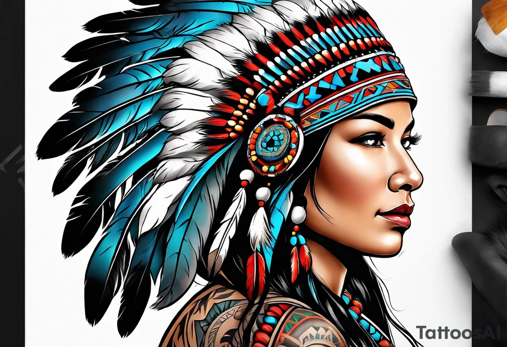 Cherokee Indian tattoo idea