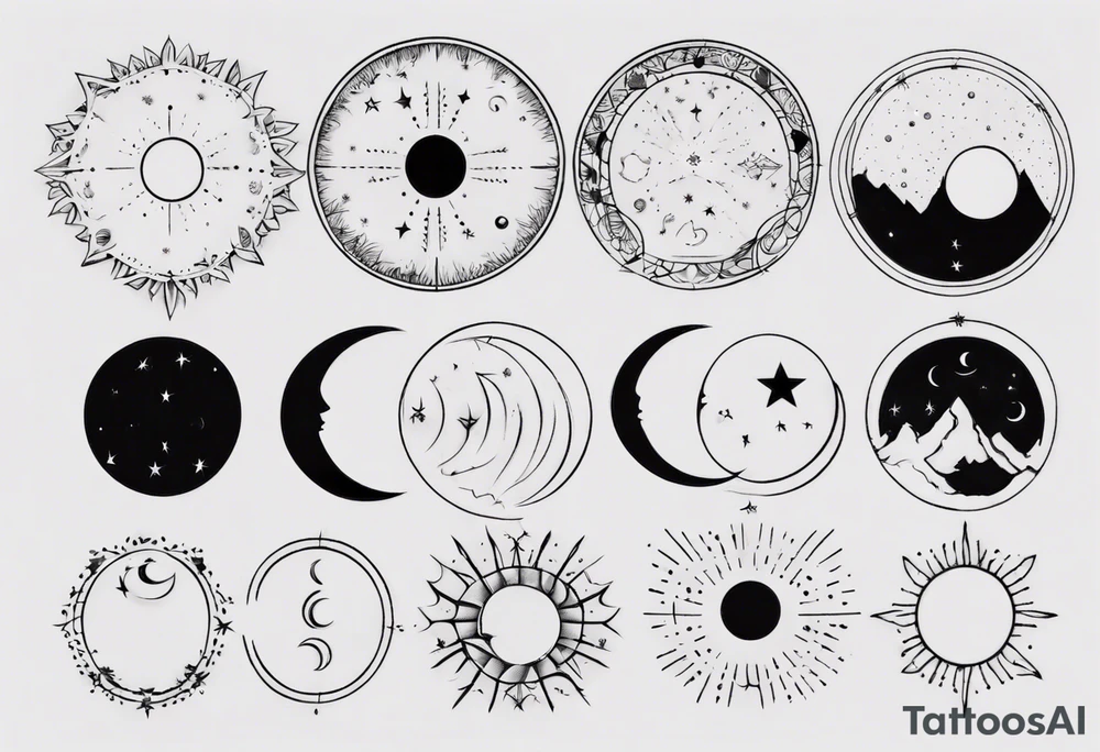 moon phases tattoo idea
