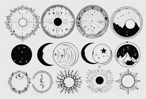 moon phases tattoo idea