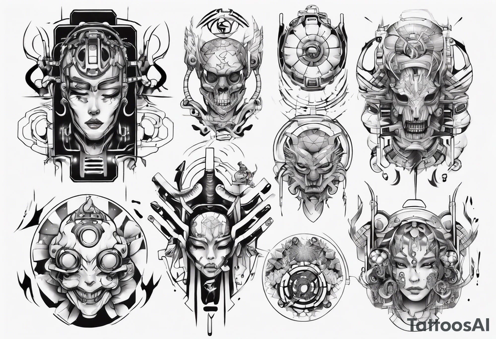 Cybernetic ass tattoo idea